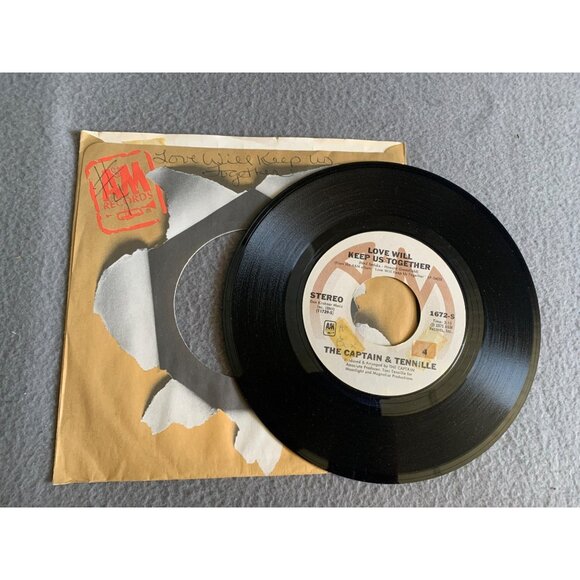 Vintage 7" Vinyl Single "Love Will Keep Us Together" By The Captain & Tennille - Picture 1 of 2
